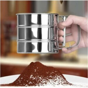 Stainless Steel Flour Sifter Fine Mesh Powder Icing Sugar Manual Sieve Cup Home Kitchen Gadget Baking Pastry Tools