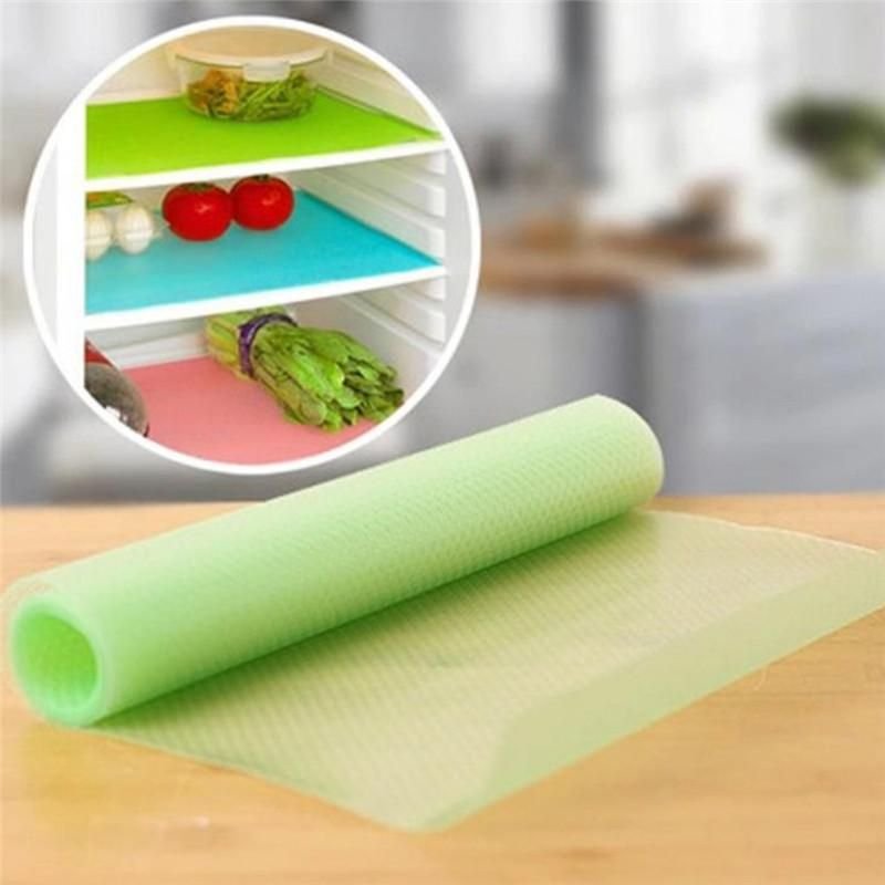 Pack Of 4PCS – Refrigerator Freezer Mat Fridge Anti-fouling Anti Frost Waterproof Pad kitchen table wardrobe drawer mats (Random Color)