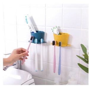 Multifunction Wall Mounted Toothbrush Holder Toothpaste Storage Holders Bath Ball Soap Hanger Bathroom Organizer