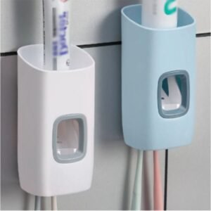 Wall Mount Automatic Toothpaste Dispenser Bathroom Accessories Set Toothpaste Squeezer Dispenser Bathroom Toothbrush Holder Tool