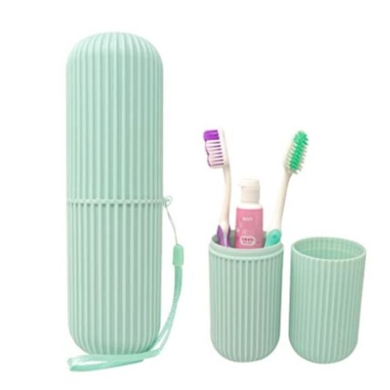 Portable Plastic Toothbrush Toothpaste Cup Case Box Holder Container for Travel.1 Pic