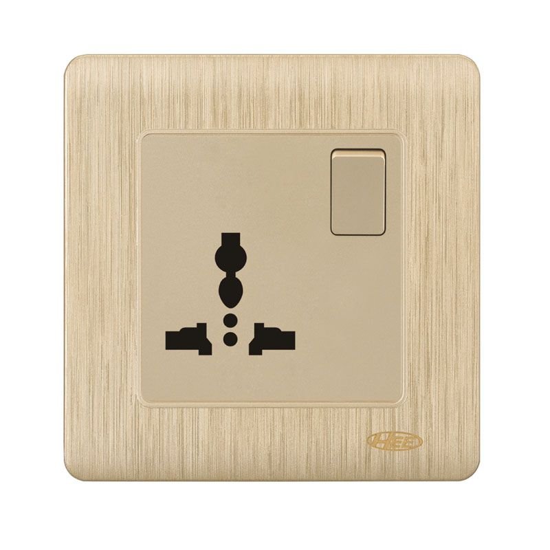 HEE Rose Gold 3 Pin MF Switched Socket RG11