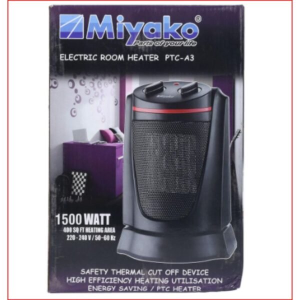 Miyako Electric Room Heater With Moving 1500 Watt Ptc-A3