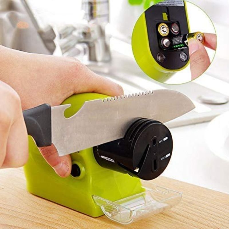 Swifty Sharp Cordless Motorized Knife Blade Sharpener Green Swift Sharp Smart Blade Knife Sharpener