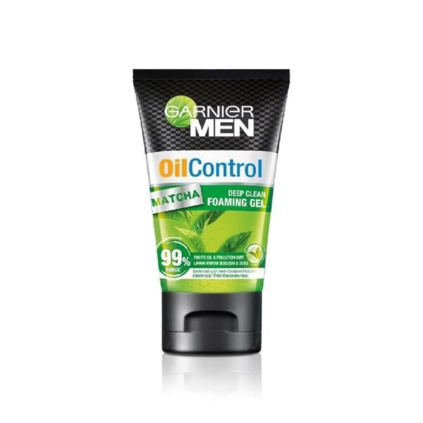 Garnier Men Oil Control Matcha Deep Clean Face Wash 100ml (Indonesia)