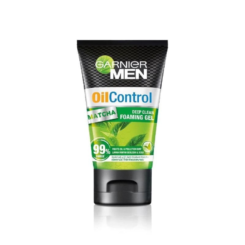 Garnier Men Oil Control Matcha Deep Clean Face Wash 100ml (Indonesia)