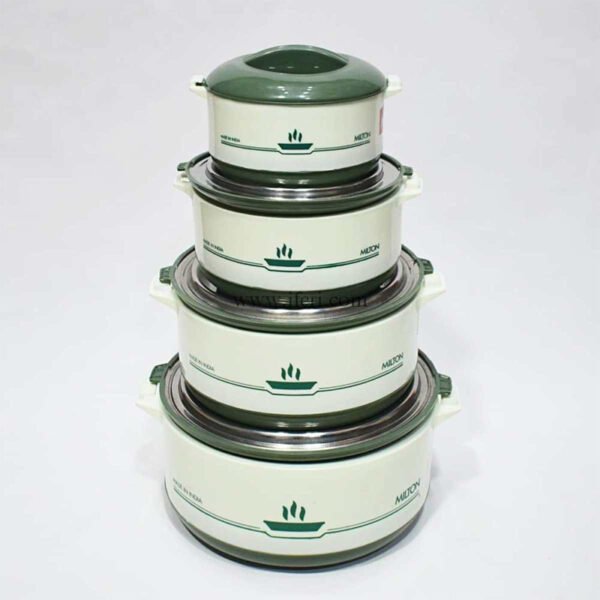 Milton Treat 4 Pieces Hot Pot Set -2800 ml, 1800 ml, 1100 ml, 600 ml, Treat Steet & Pp Lid