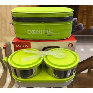 Milton Executive Lunch Box Soft Insulated Tiffin Box (2 SS Container,1 Microwave Safe Container)