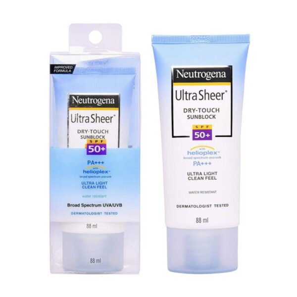 Neutrogena Ultra sheer Sunscreen, SPF 50+, Ultra light, for Oily and Dry skin, 88ml