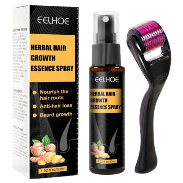 30ml Hair Growth Essence Spray With Roller Set Anti Hair Loss Nourishing Hair Serum Promote Beard Hair Growth Enhancer Spray