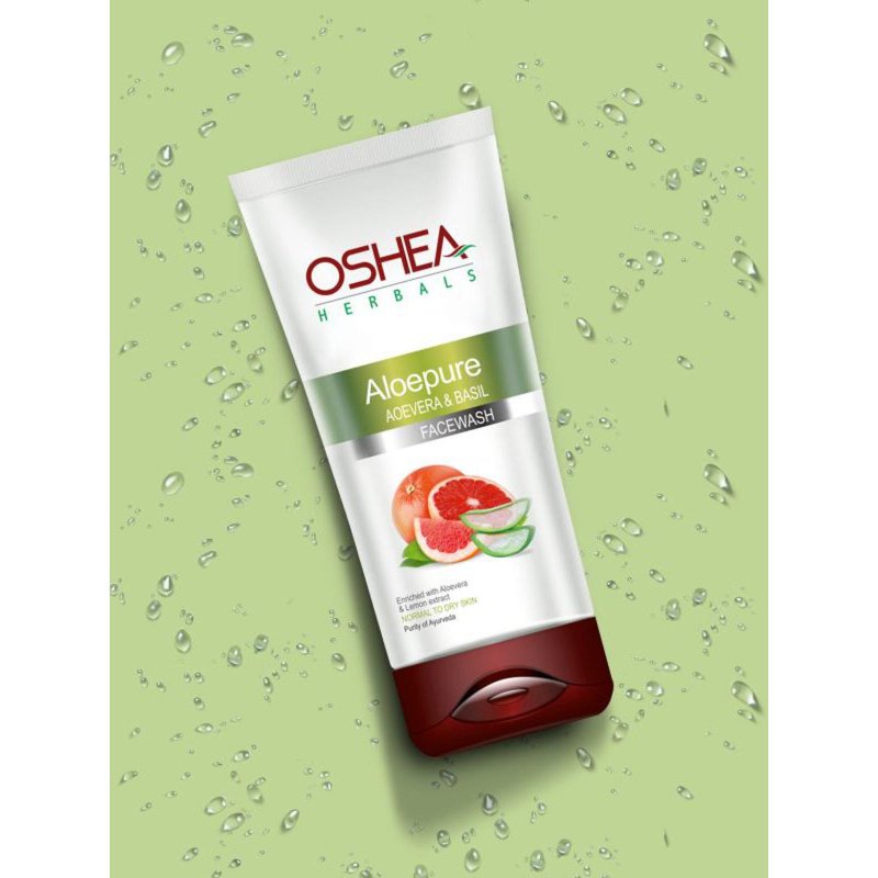 Oshea Herbals Aloepure Aloeverea & Basil Facewash 80gm