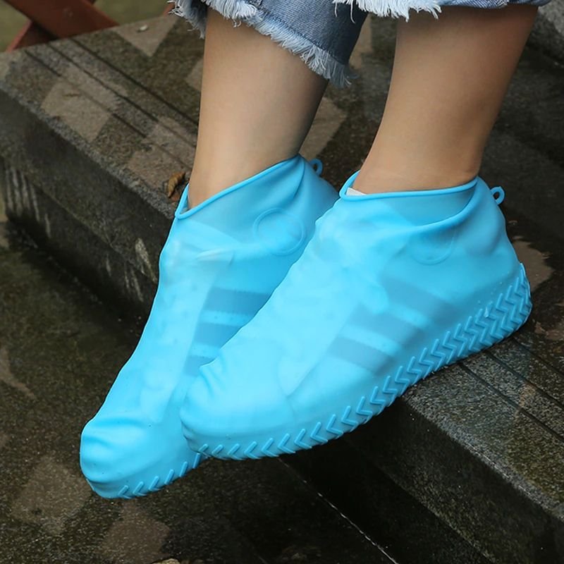 Waterproof Rain Shoe Covers Traveling Outdoor Portable Reusable Rubber Non-slip Rain Boot Overshoes Unisex Shoes Accessories