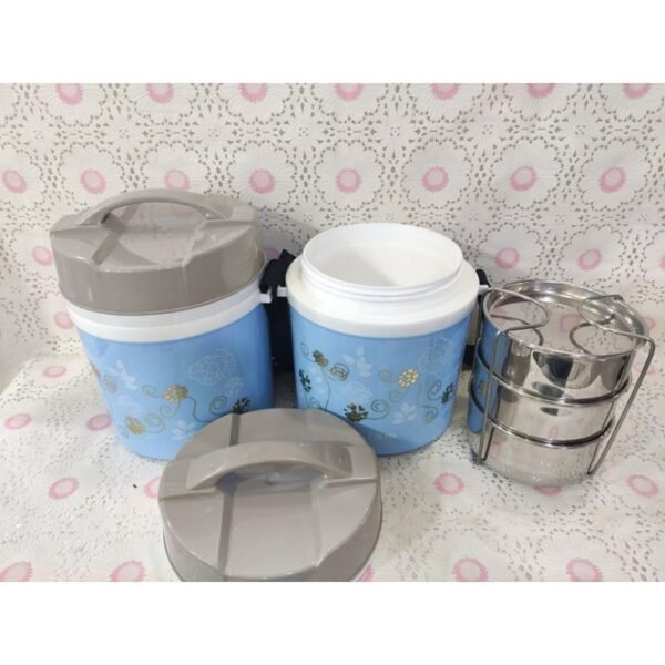 Kiam Premium Luxury Monalisa Steel Hot Tiffin Carrier / Lunch Pot 3 Bati