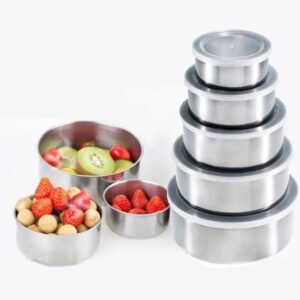5Pcs Stainless Steel Mixing Bowls Set with Lids