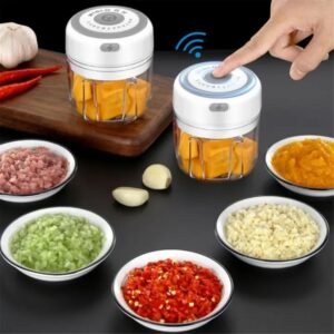 Electric Garlic Masher Mini Crusher Chopper USB Charging Vegetable Chili Meat Grinder Food
