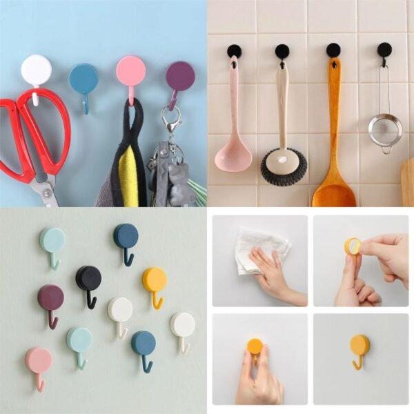 10Pcs Self Adhesive Wall Hook