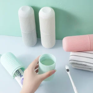 1pcs Portable Toothbrush & Toothpaste Holder Storage Box (Random)